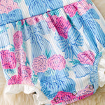 Floral Coquette Ruffle Romper