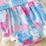 Floral Coquette Ruffle Romper