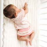 Bunny Hop Ruffle Diaper Cover Set - Dusty Rose