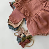 Gabriella Longsleeve Romper with Bow