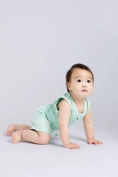 Henley Shortie Set & Bodysuit Green Cactus