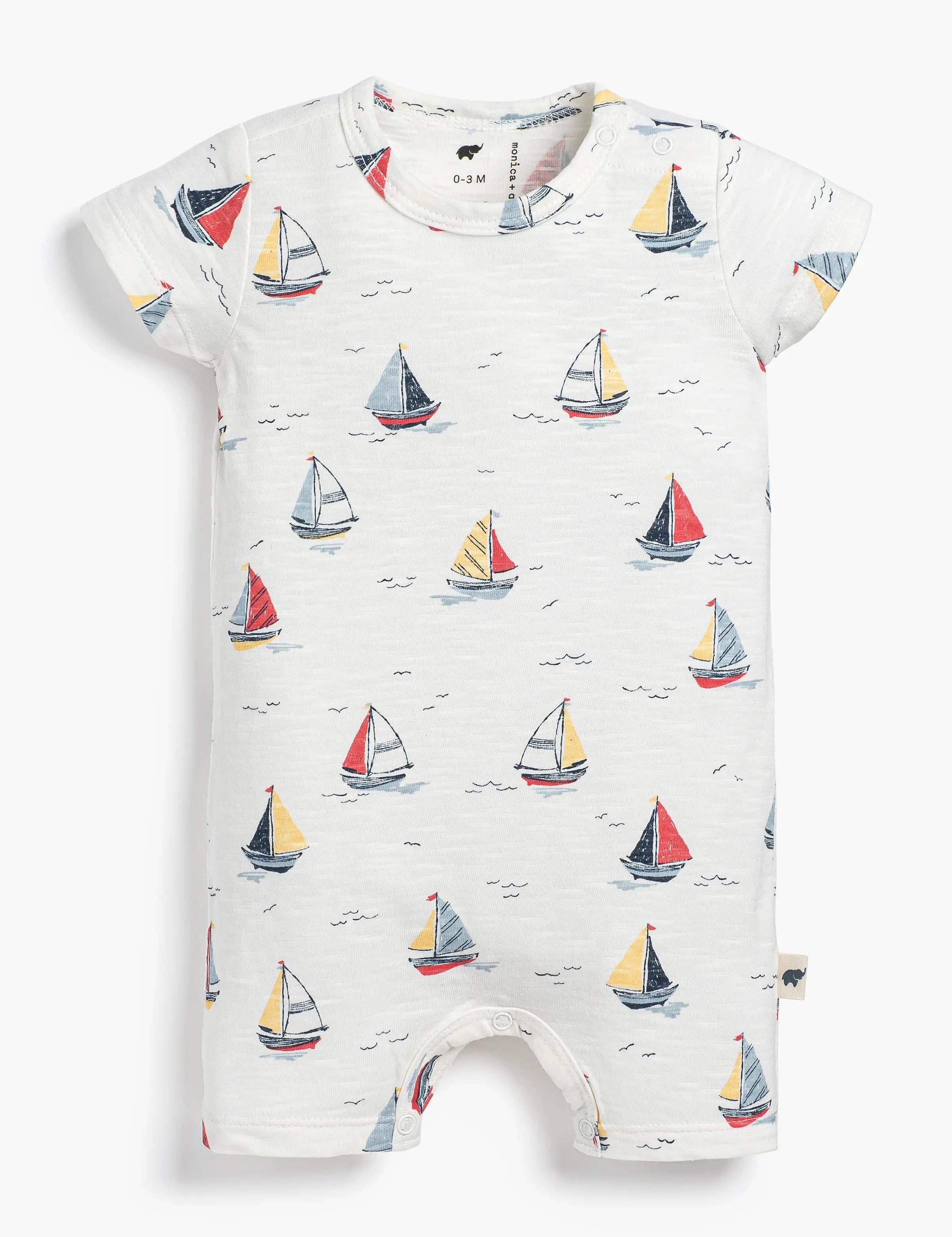 Baby Slub Shorty Romper | Little Skippers