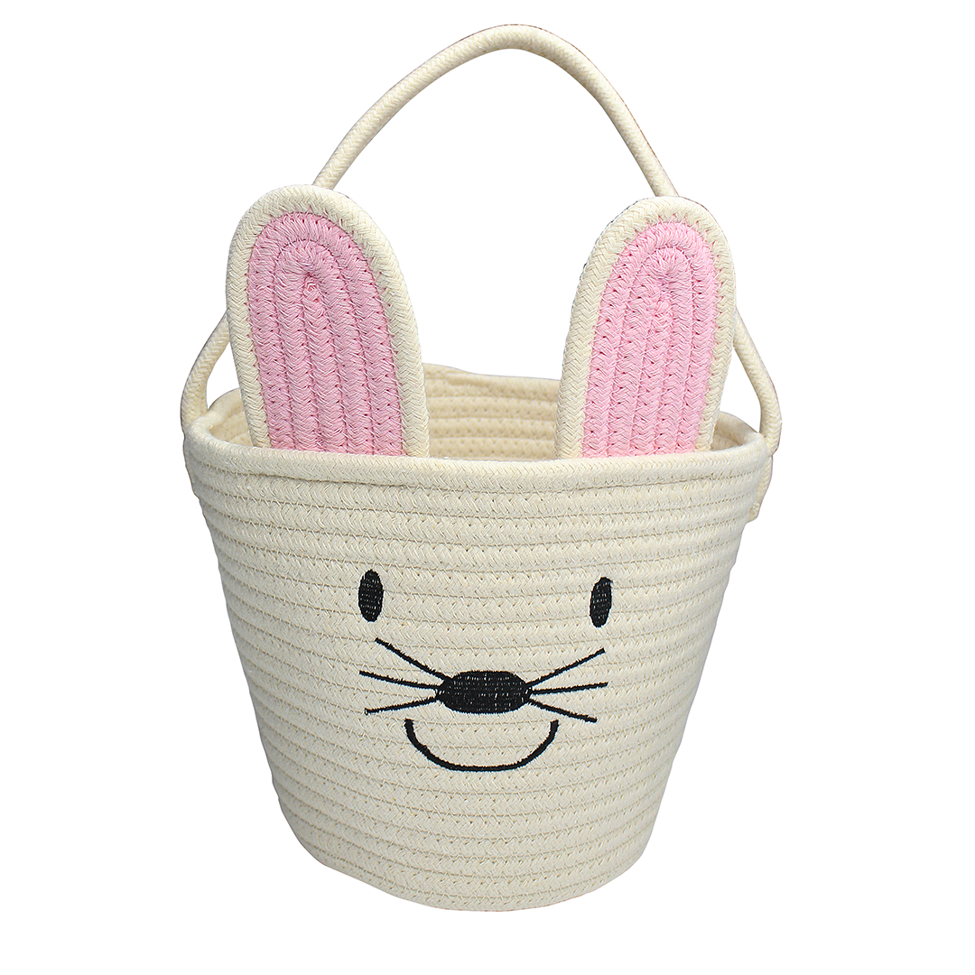 Cream Bunny Easter Basket