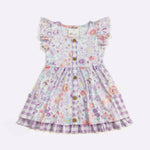 Orchid Petals Gingham Dress