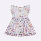 Orchid Petals Gingham Dress