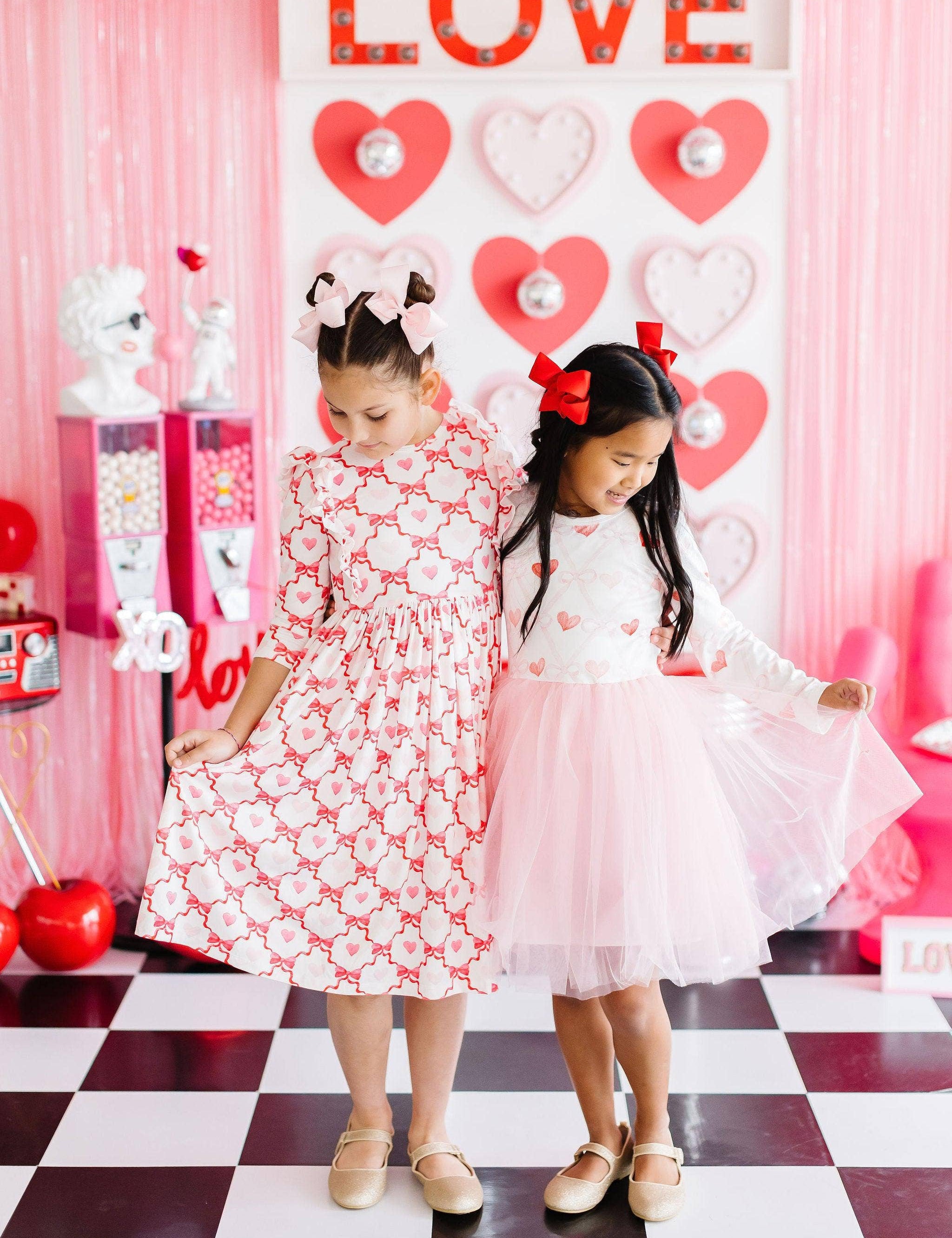 Lovebug 3/4 Sleeve Ruffle Twirl Dress