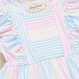 Sunshine Sway Striped Ruffle Dress