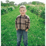 Lightweight Mocha Brown Flannel - Child