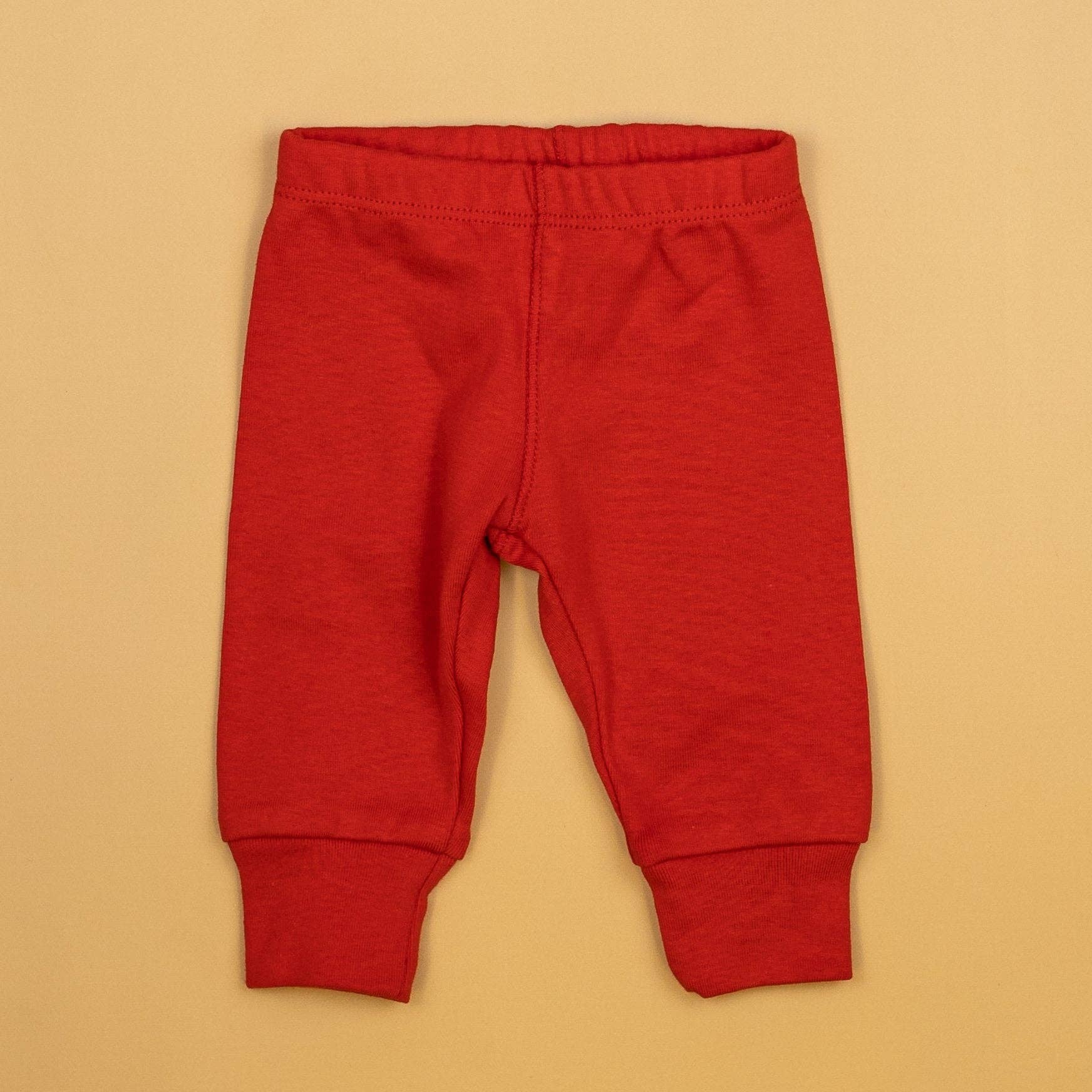 Red Classic Baby Pants NB
