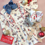 A Very Vintage Christmas Ruffled Dress 2T