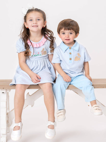 Picnic Hop Embroidered Cotton Outfit