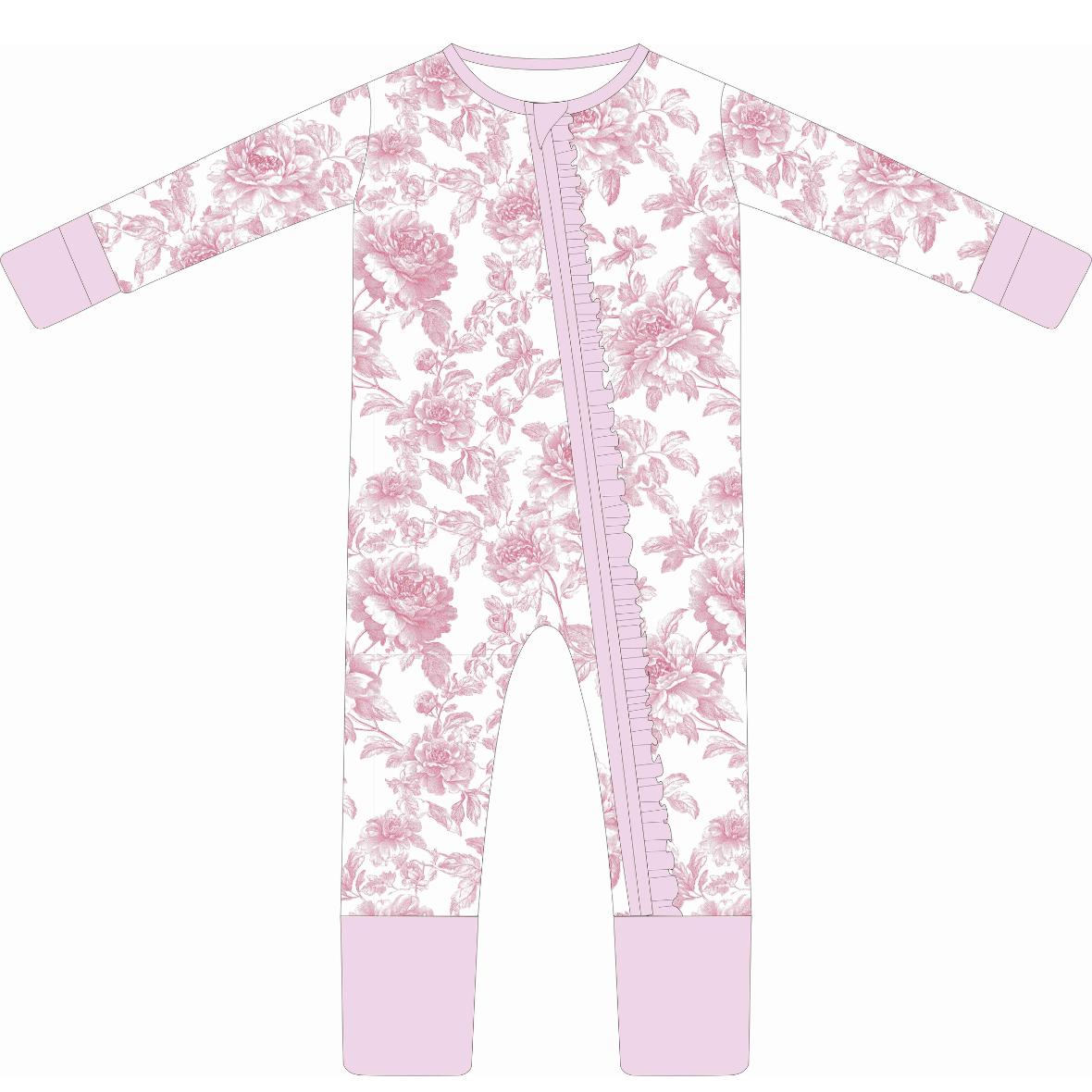 Rose Garden Ruffle Bamboo Sleeper