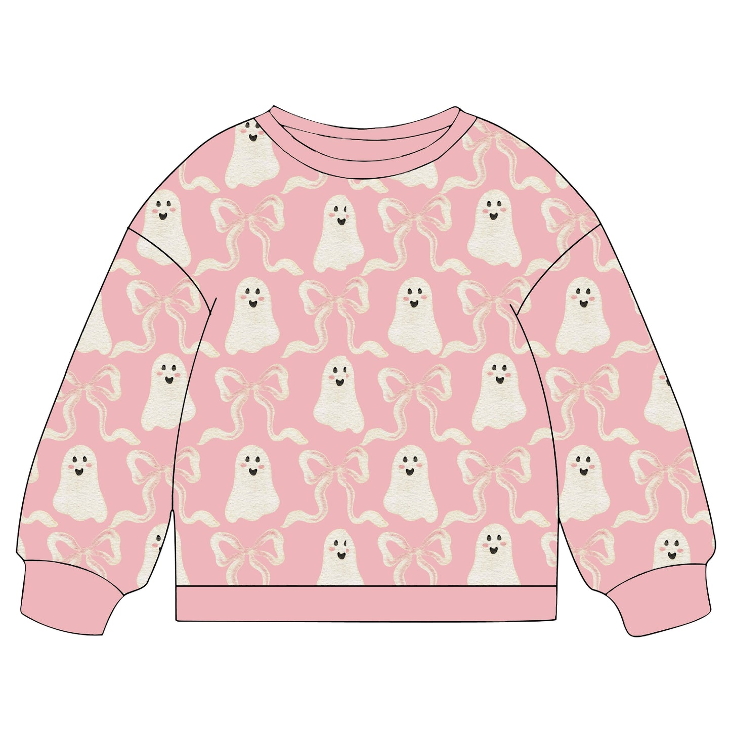 Ribbon Ghost | Kids Fall + Halloween Sweatshirt