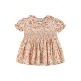 Brown Floral Smocked Dress and Bloomer Set