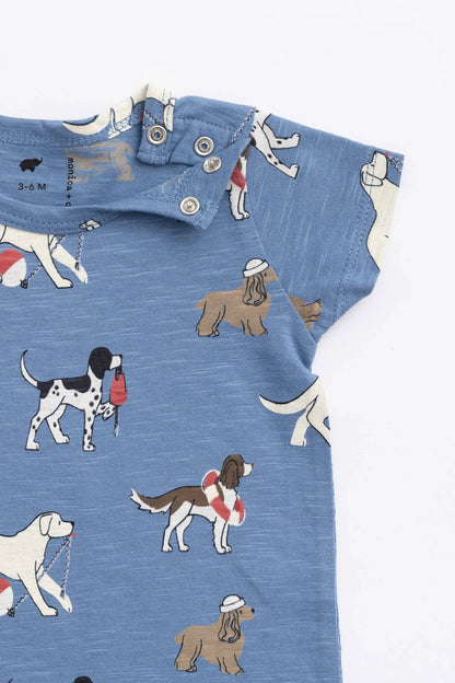 Baby Slub Shorty Romper | Nantucket Pups