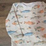 Handmade Vintage Fishing Baby Bodysuit