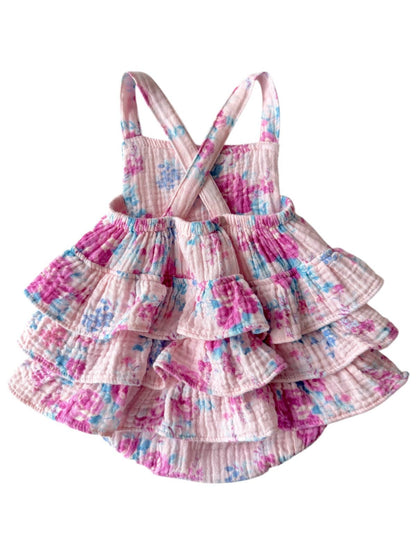 Muslin Ruffle Sunsuit- Garden Secrets