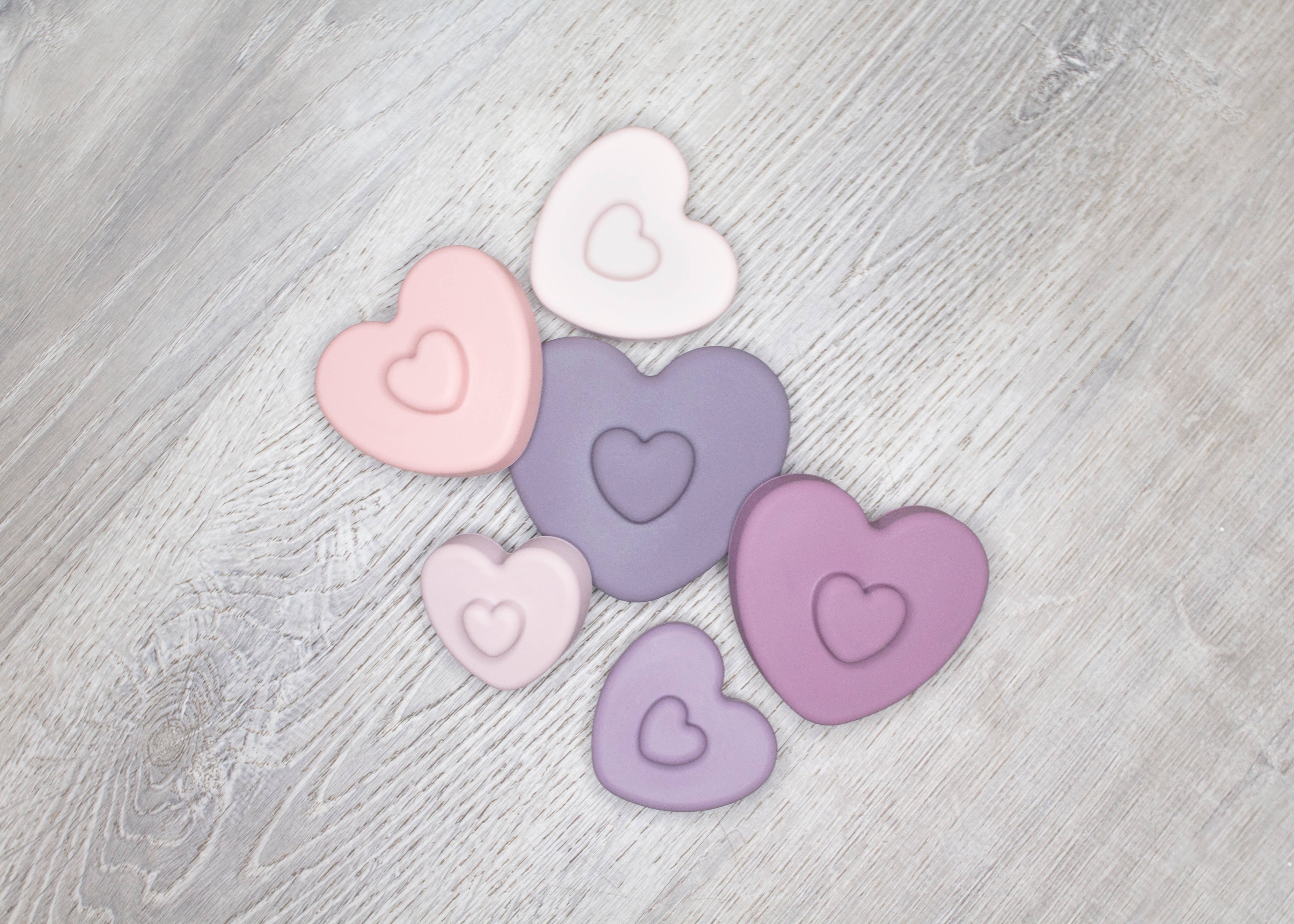 Silicone Stacking & Teething Hearts