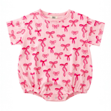 Pink Bows / Organic Pointelle T-Shirt Bubble