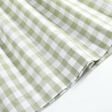Sage Green Gingham Pumpkin Smocked Bishop Dress