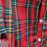 Christmas Red Tartan Plaid Button Up Shirt - Boy's