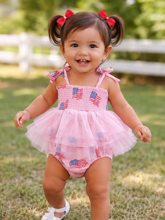 Muslin Tutu Bubble, American Flag Pink