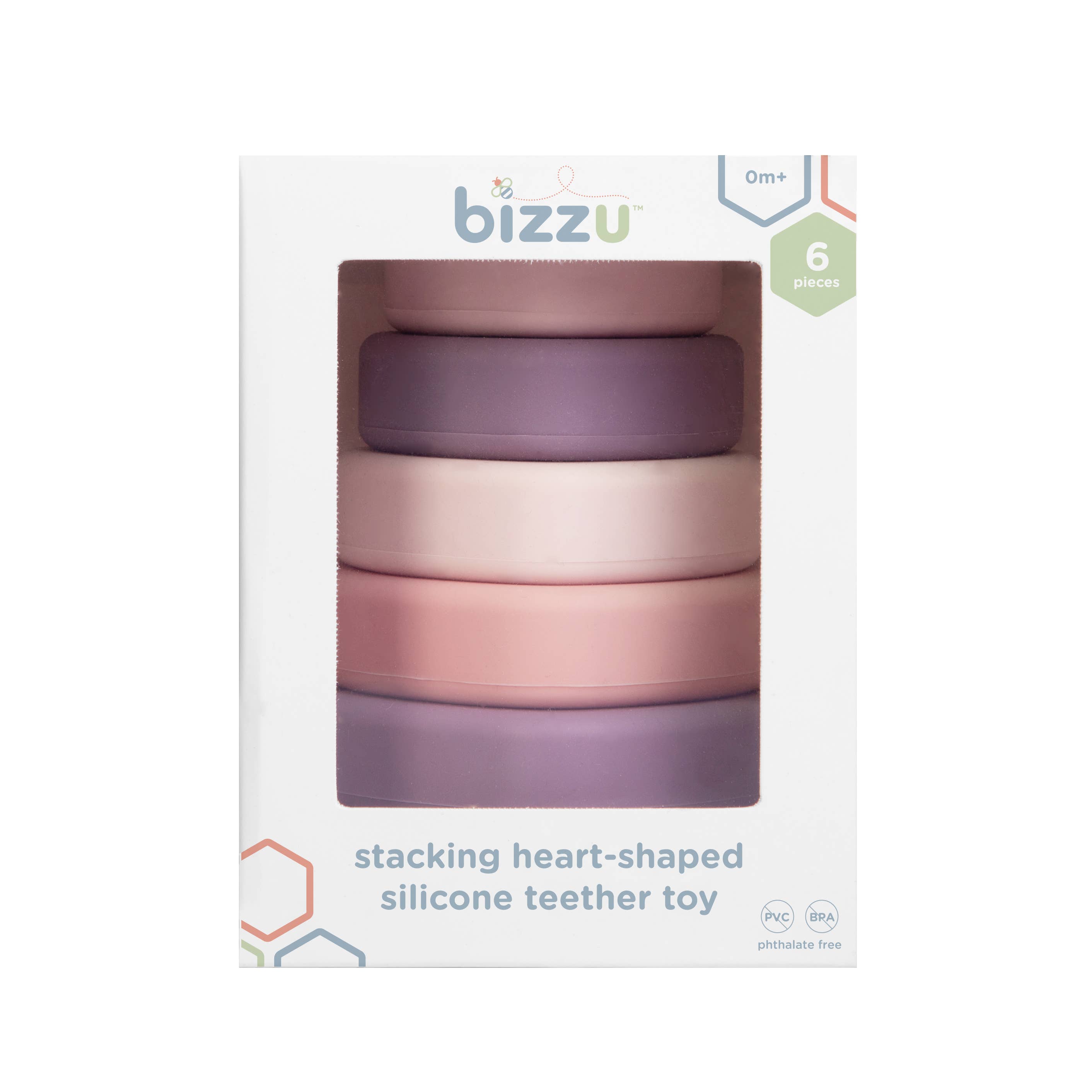 Silicone Stacking & Teething Hearts