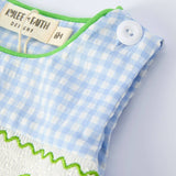 Baby Boys Summer Crocodile Embroidered Smocked Romper