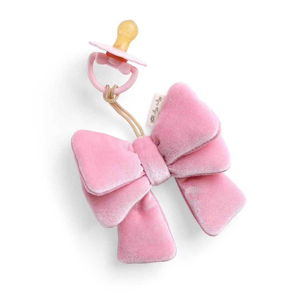 *NEW OPTIONS* Bitzy Pal Natural Rubber Pacifier & Plush Bow