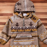 Teal/Brown aztec printed pullover