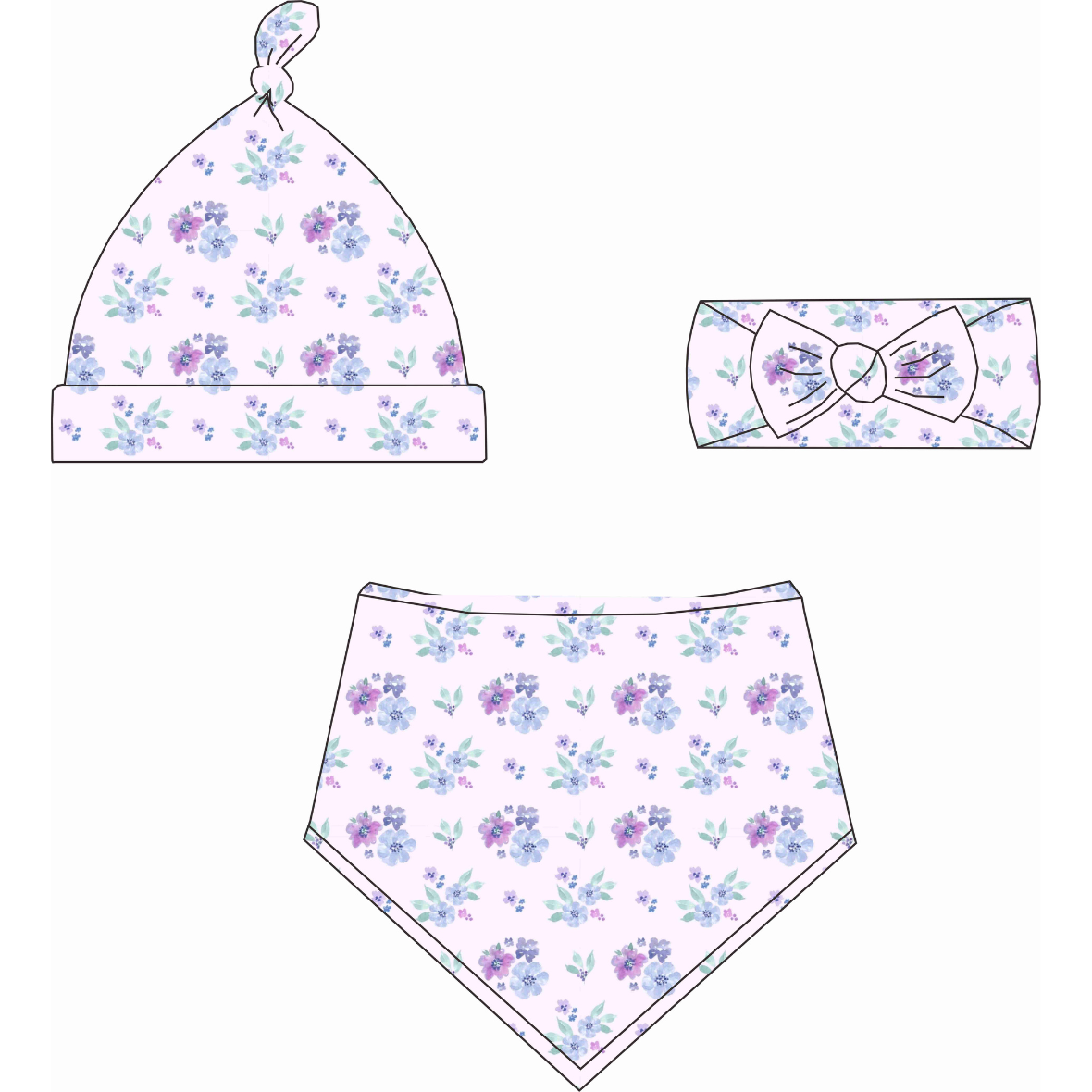 Spring Bamboo Accessories | Bibs, Bows, Hats