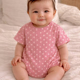 Pink Flower / Organic Pointelle T-Shirt Bubble