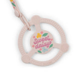 Silicone Teether Ring with Detachable Clip Sweet Daisy