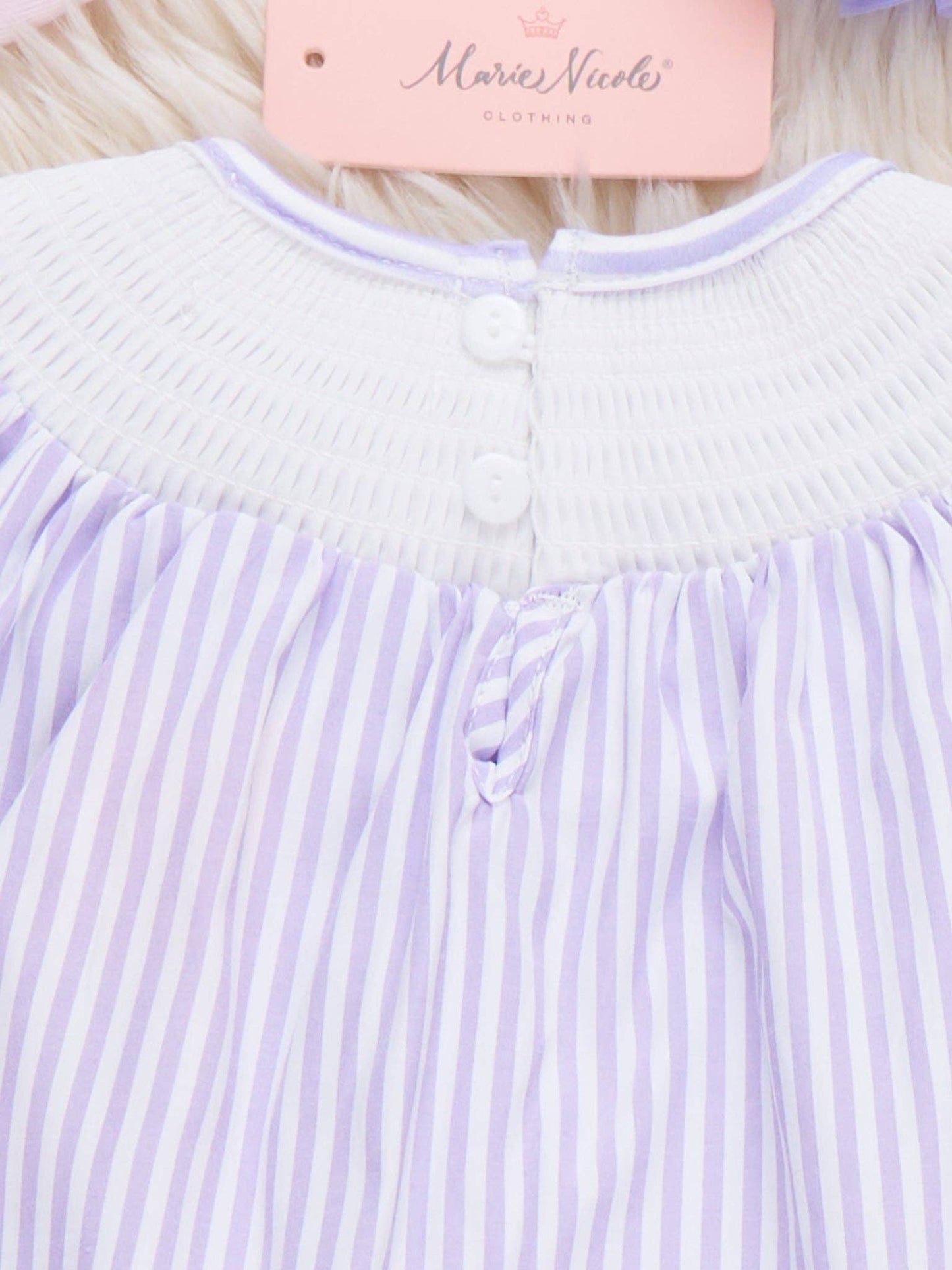 Tulip Smocked Striped Bloomers Outfit