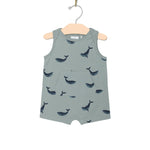 Blue Whale | Kangaroo Pocket Tank Romper