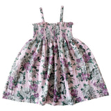 Muslin Smocked Tube Dress, Blissful Blossoms