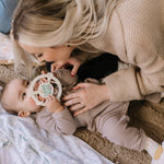 Silicone Teether Ring with Detachable Clip Love Bug