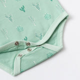 Henley Shortie Set & Bodysuit Green Cactus