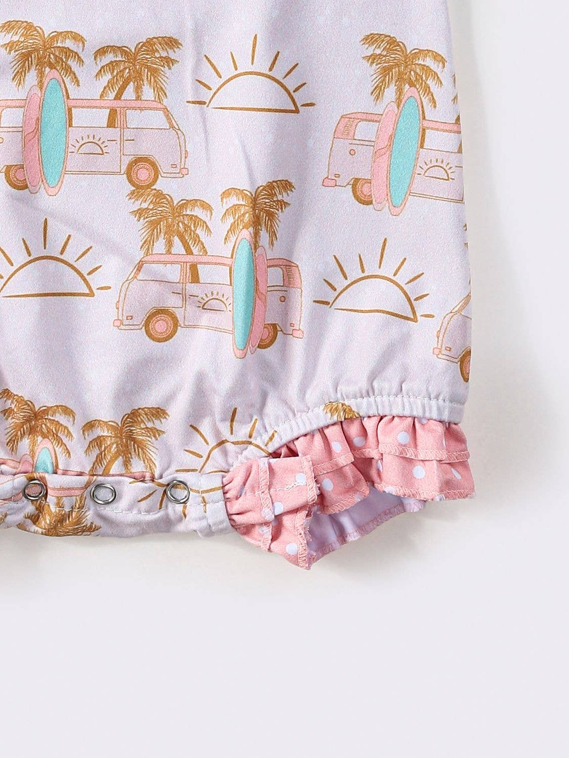 Retro Palm Ruffle Romper