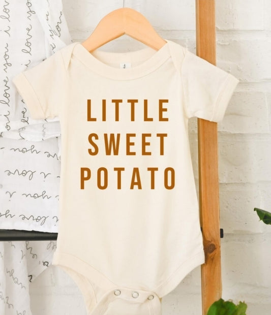 Little Sweet Potato Gerber Onesie- Natural SS