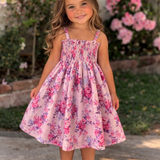 Muslin Smocked Tube Dress, Violet Rose