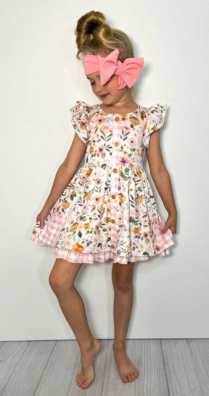 Wispy Blooms Girls Dress