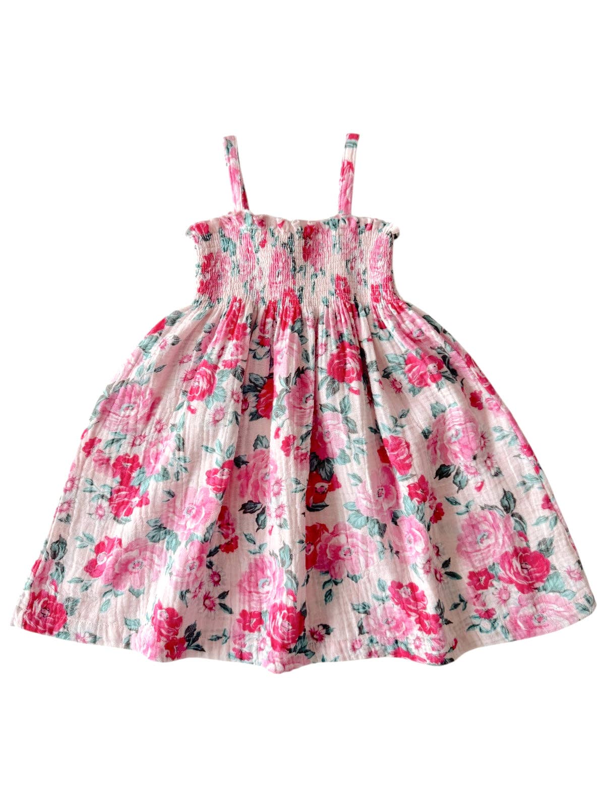 Muslin Smocked Tube Dress, Pink Splendor
