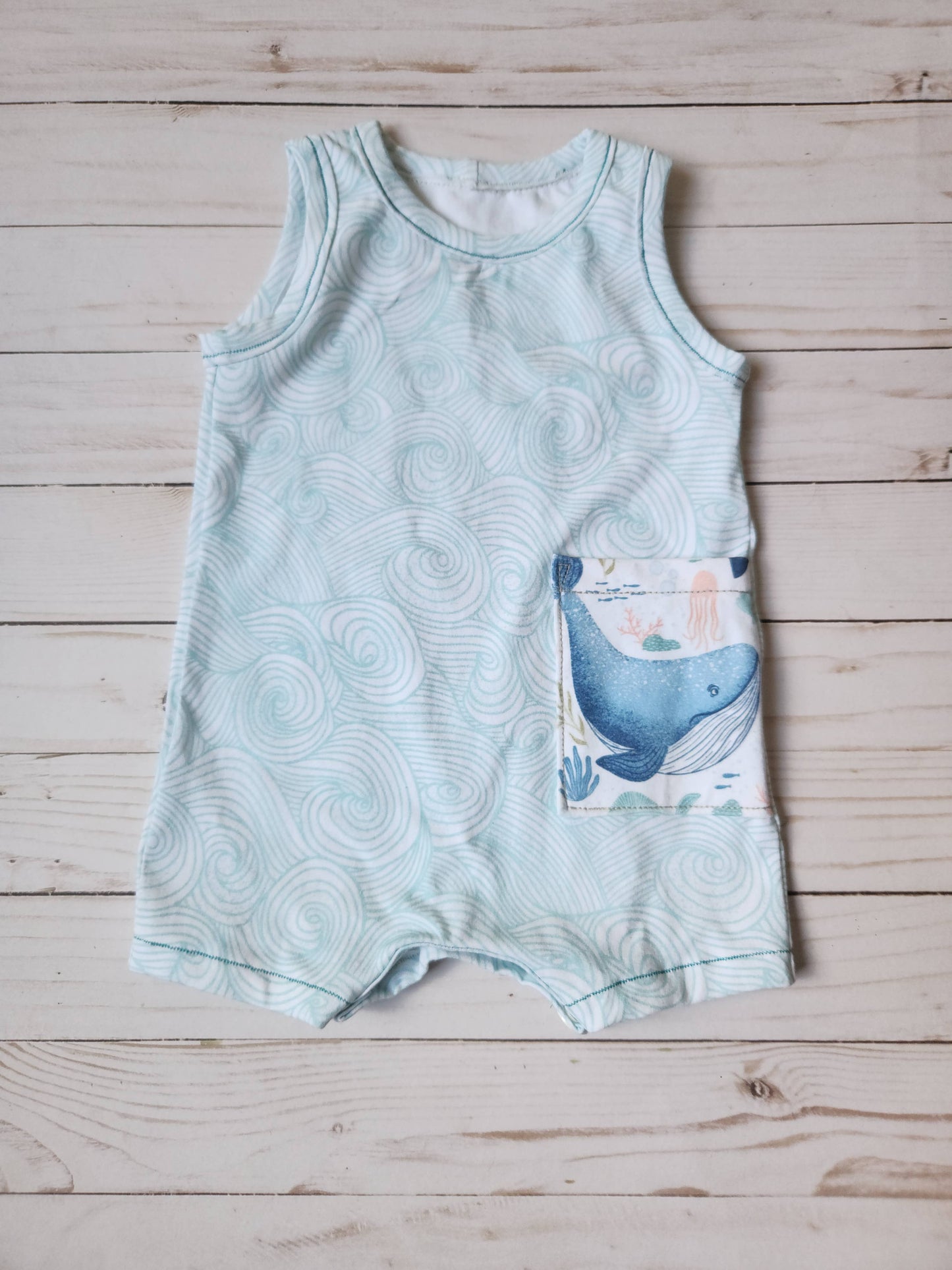 Handmade Whale Tank Romper