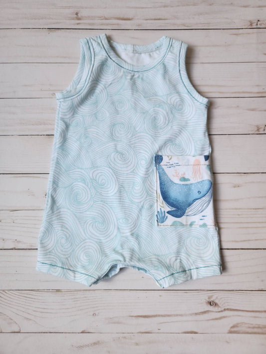 Handmade Whale Tank Romper