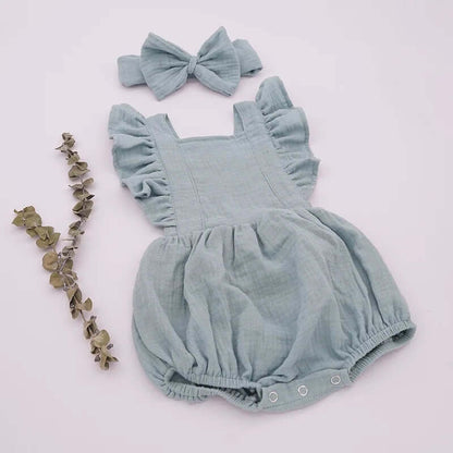 Everest Ruffle Romper & Bow Set