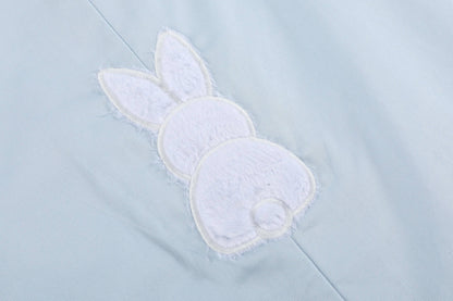Blue Fuzzy Bunny Overalls