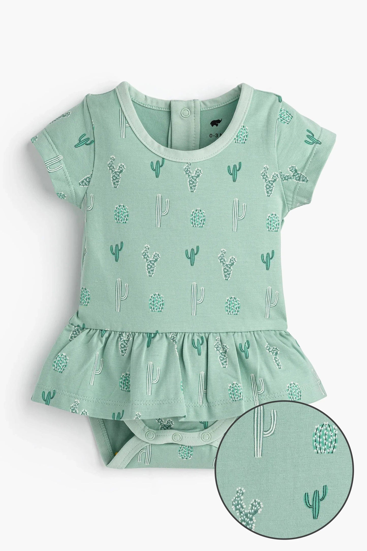 Short Sleeve All Dressed Up Bodysuit Green Cactus