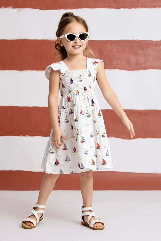 Flutter Sleeve Dress | Little Skippers