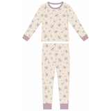 Delicate Mauve Floral Two Piece Bamboo Sleeper Set